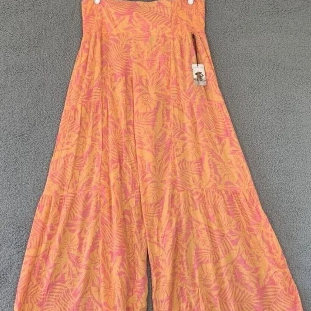 Sincerely Jules Women's Tie Front Tiered Wide Leg Palazzo Pants